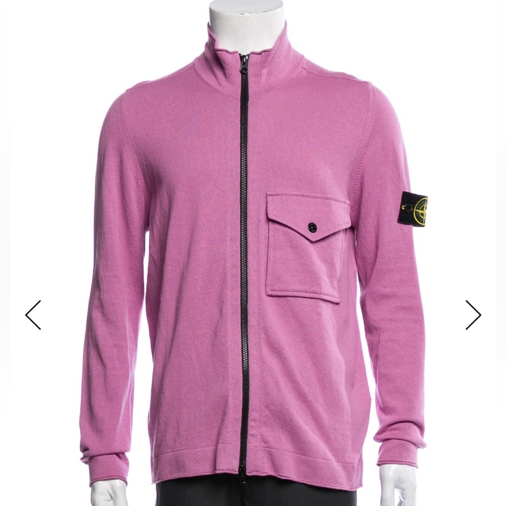 Stone Island Mauve Zip-Up Jacket - Picture 2 of 8